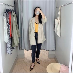 H&M Oversized Linen Blend Blazer
